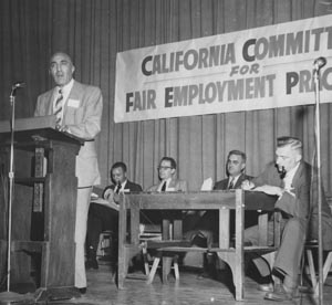 Cal Committee chair C.L. Dellums speaks at the annual conference for fair employment advocates